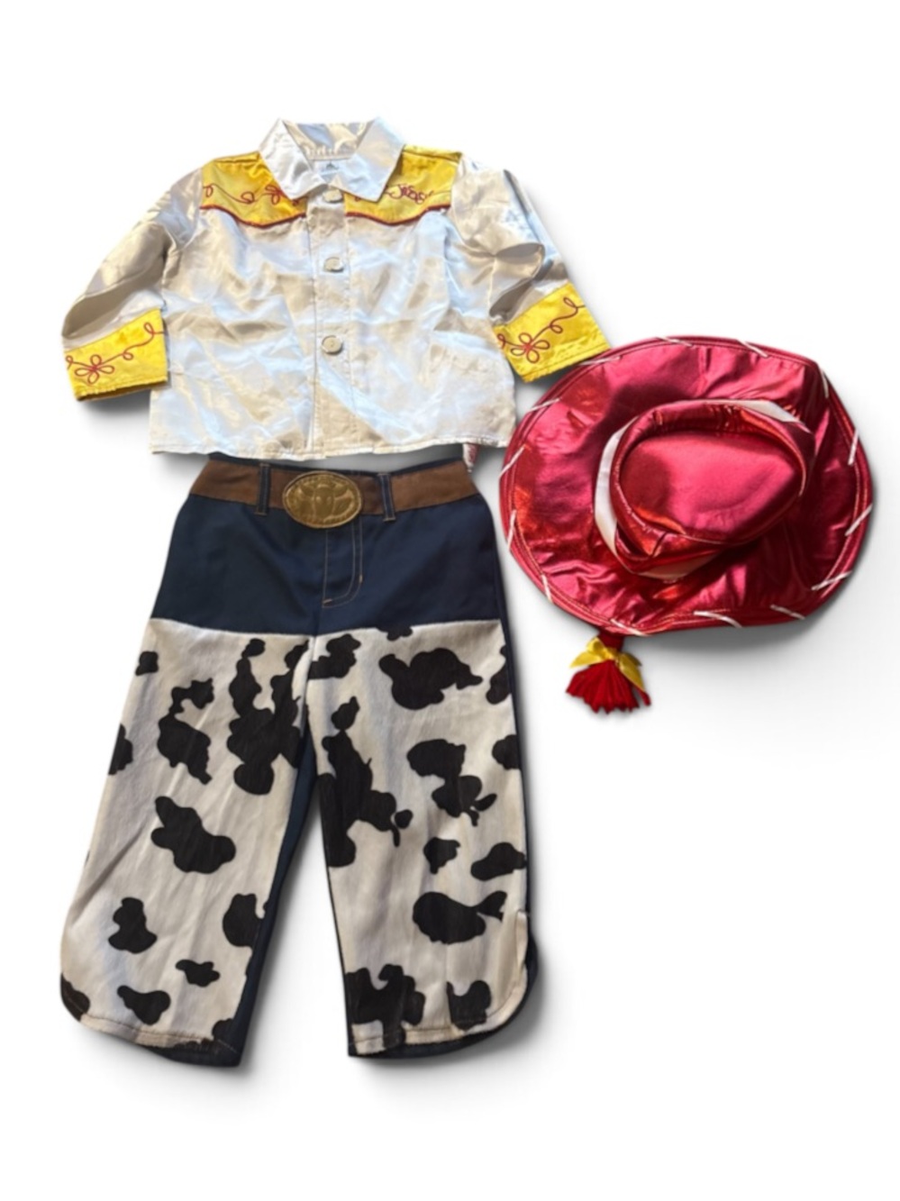 Disney Store Jessie Costume 18-24 mos W/ Hat Braid Toy Story Cow Girl Halloween - Picture 1 of 7